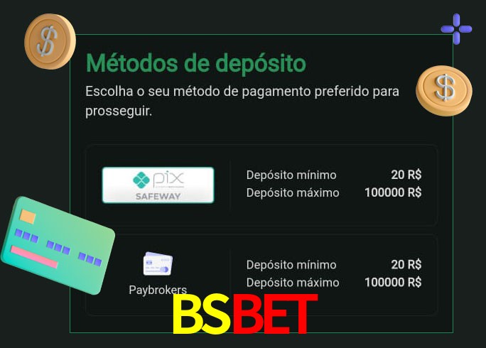 O cassino BSBET oferece uma grande variedade de métodos de pagamento